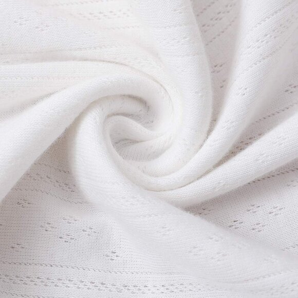 White Baby Romper - Unisex Lightweight Jumpsuit, 0-3 Months - Picture 5 of 7